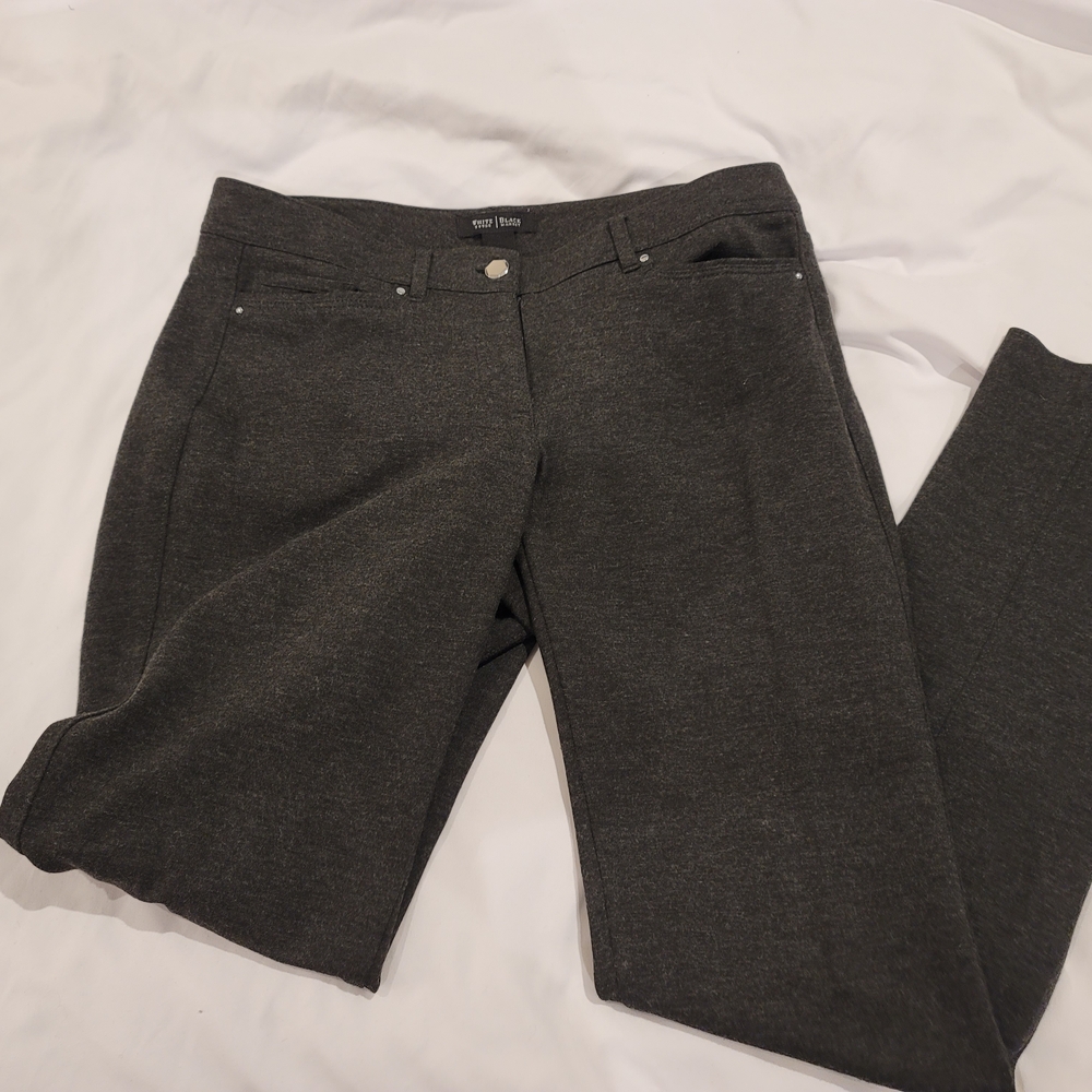 WHBM Heather Gray Women Ponte Knit Pants 6R